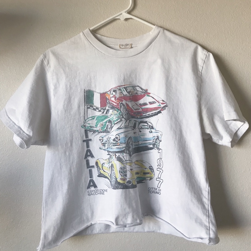 Brandy Melville Italia 1977 Cropped Graphic Tee